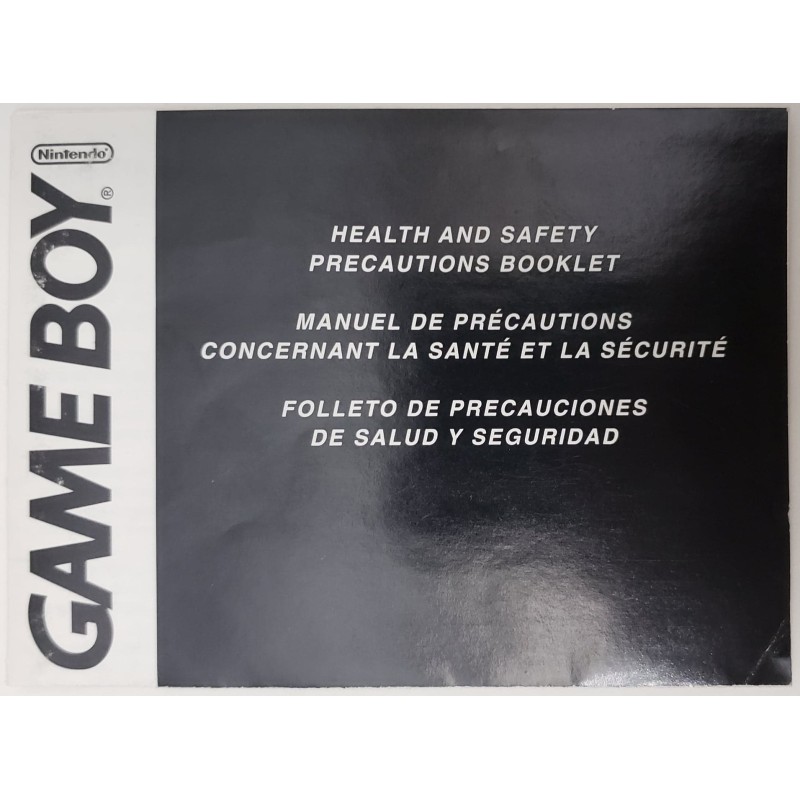 Gameboy Health and Safety Precautions Booklet