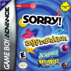 Gameboy Advance Sorry! Aggravation Scrabble Junior cover art